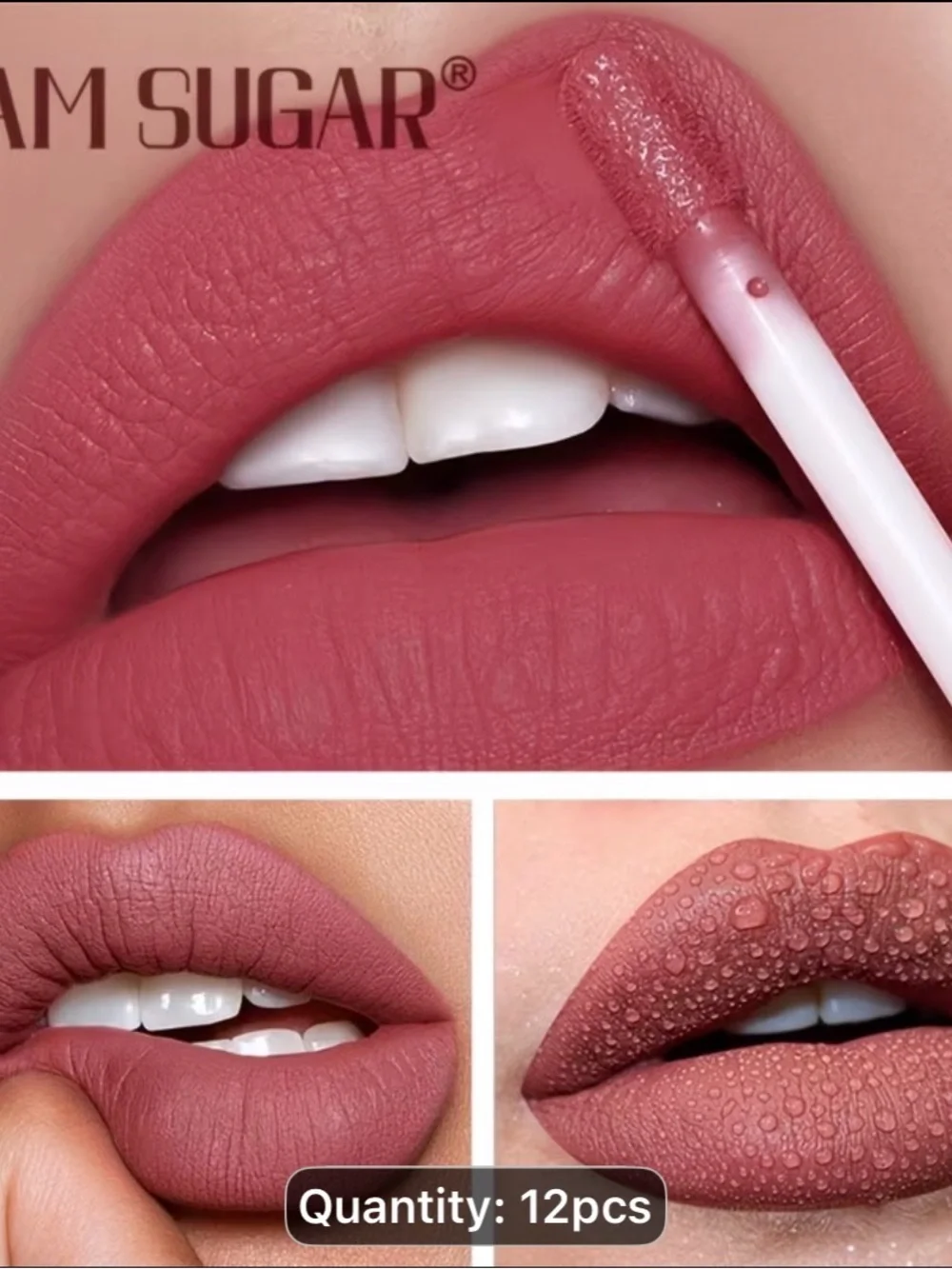 Matte Liquid Lipstick Set - 12pcs Nude & Pink Tones